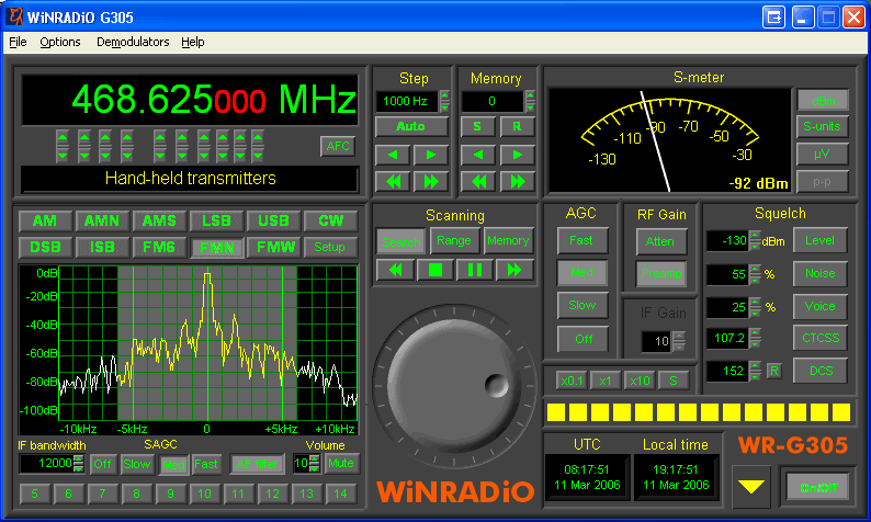 WR-G305e logiciel interface