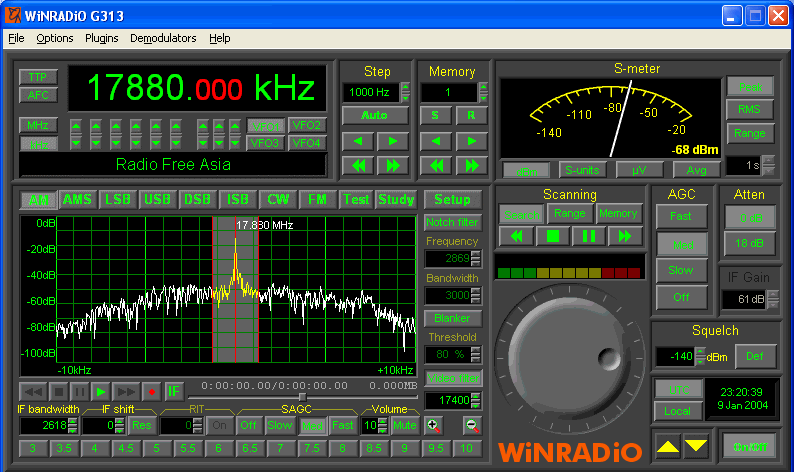 WR-G313i logiciel récepteur radio